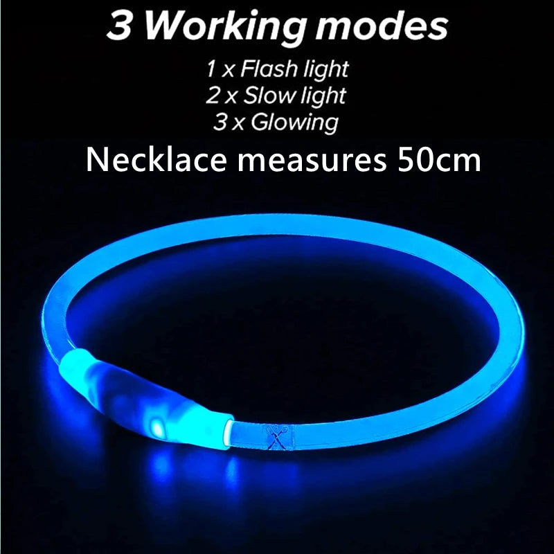 Led Dog Collar Luminous Usb Cat Dog Collar